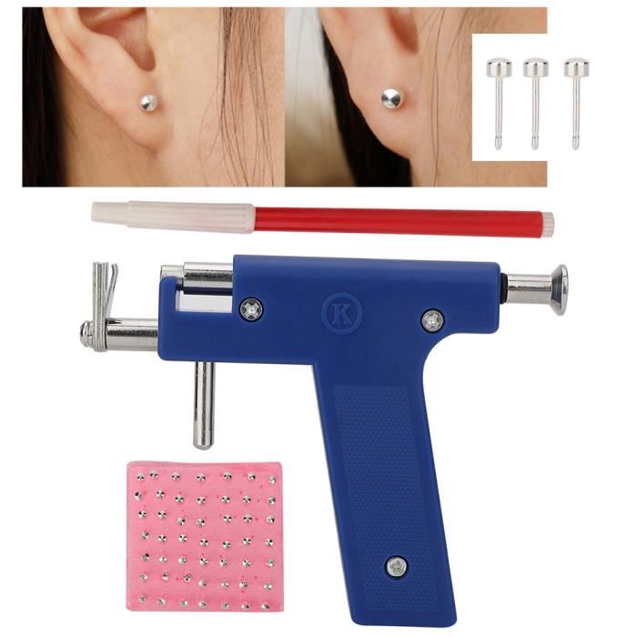 Kits de Peircing, kit d'outils de Piercing anti-rouille pour trou de nez de corps d'oreille Kit de boucles d'oreilles de Piercing