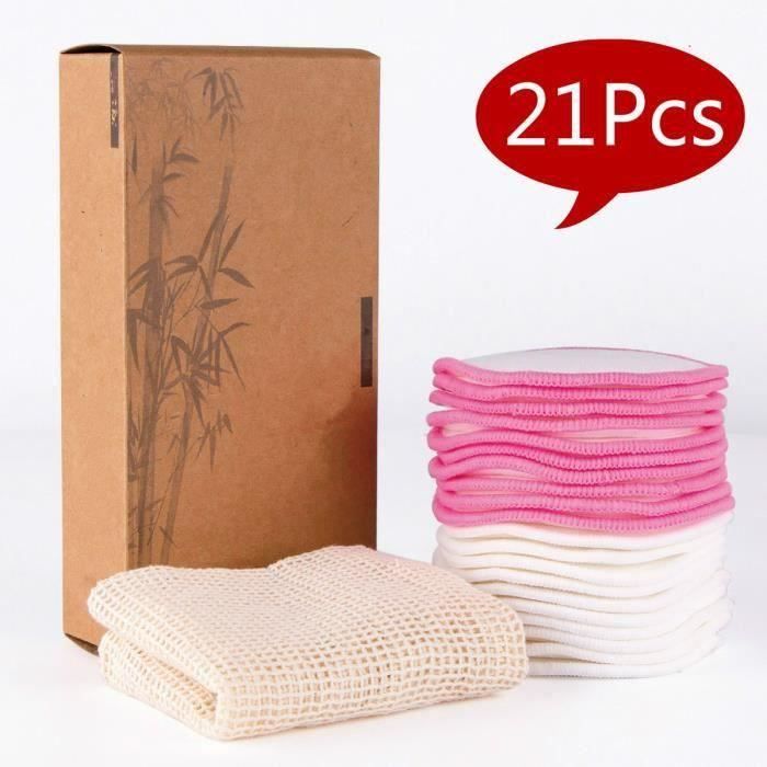 Tampons Démaquillants Fibre De Bambou, Disques Coton Demaquillant