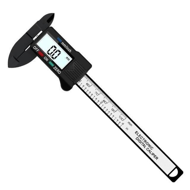 Pied à coulisse électronique numérique en fibre de carbone, 6 po, 150mm