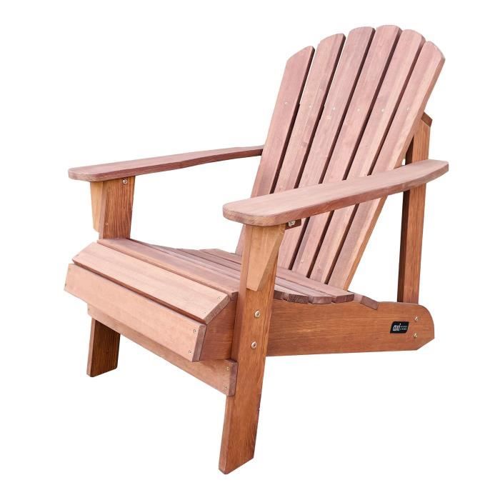Chaise Adirondack - AXI - Carmen - Bois de pruche - Ergonomique - 1 personne - Marron Chaise Adirondack - AXI - Carmen - Bois de pruche - Ergonomique - 1 personne - Marron