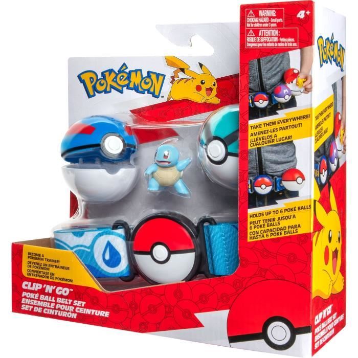 Ceinture BANDAI Pokémon Clip 'N' Go 1 ceinture 2 Poké Balls et 1 figurine Carapuce 5 cm - vue 9
