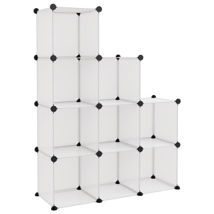 BET Cubes de rangement 9 pcs Transparent PP BET9472646034847