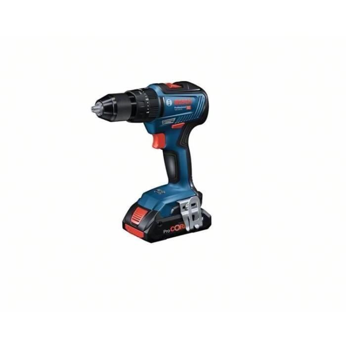 Perceuse-visseuse à percussion Bosch Professional GSB 18V-55 (28/55/- Nm) + 2 batteries 2,0Ah + char