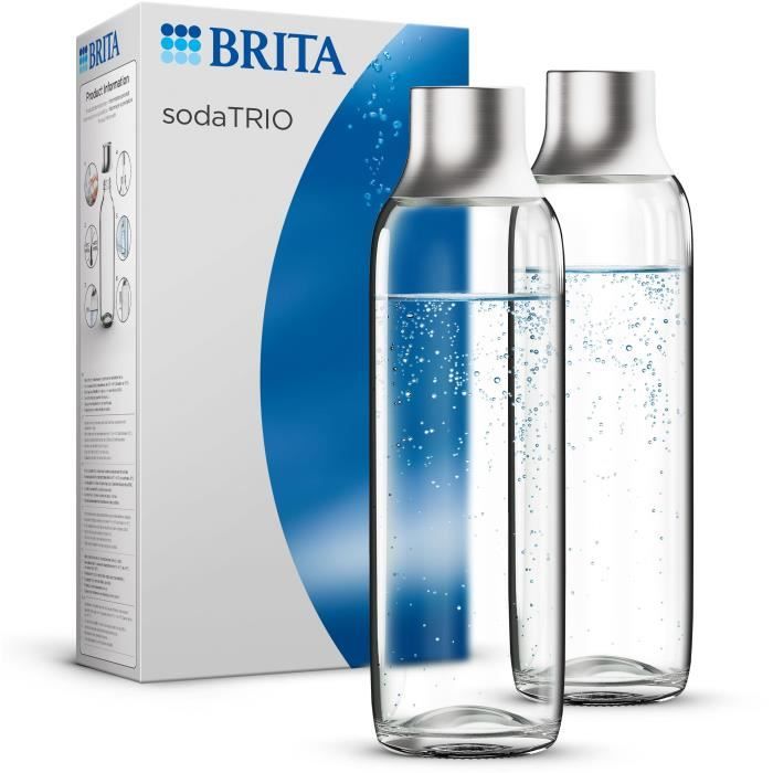 Pack de 2 bouteilles BRITA en verre - sodaTRIO - 1L - Cdiscount