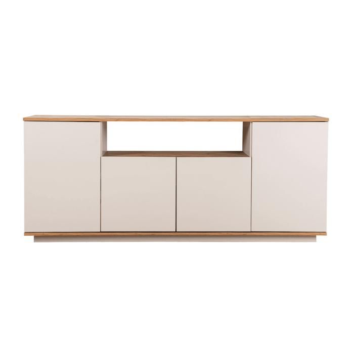 CALICOSY - Buffet 4 portes et 1 niche centrale L180 cm - ARISTA - Cashmere/ Pin atlantique