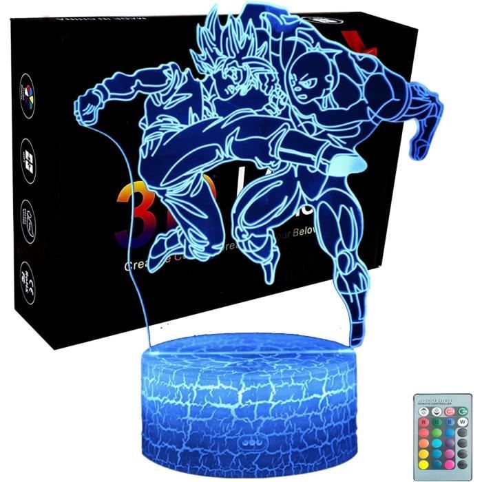 Figurine Son Goku Buste LED - Veilleuse - Choix Cheveux Noir/gris/transparent - Neuf