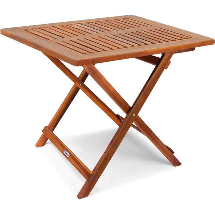 Casaria Table d'appoint - Table bistro - Bois d'acacia - 70x70x73cm - Pliable