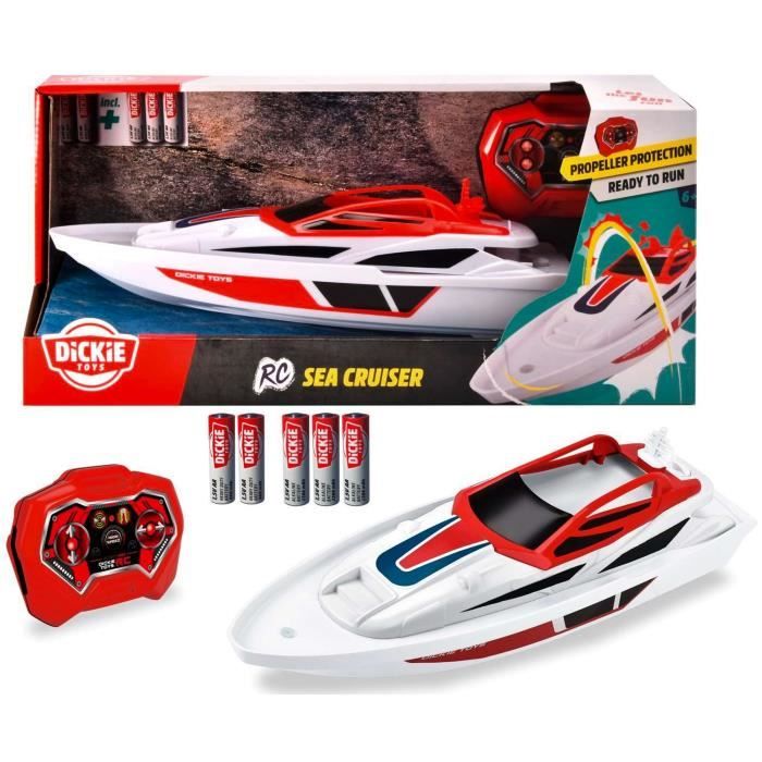 Bateau à moteur télécommandé - DICKIE TOYS - Sea Cruiser 1:48 - Blanc - Pour enfant de 6 ans et plus