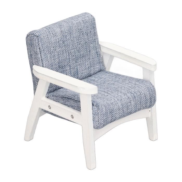 1/12 Échelle Fauteuil, Modèle De Mobilier Miniature En Tissu Maison De Poupée Canapé Miniature Mini Meuble Tissu Diy Mini Maison Artisanat Accessoires P 165114