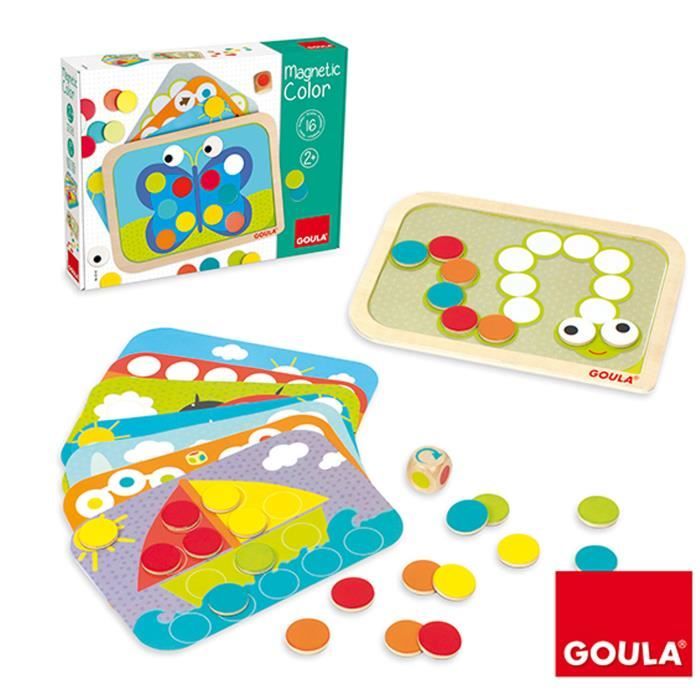 Jeu de société - GOULA - Magnetic Color - Apprentissage des couleurs - 2 joueurs ou plus - Intérieur