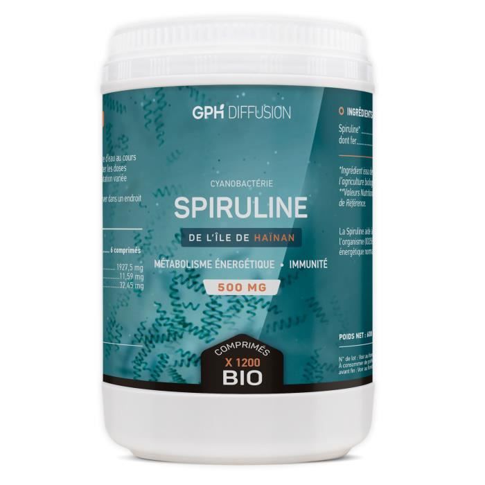 Spiruline Bio 500mg - 200 Comprimés Nature Et Partage (Énergie & Vitalité)