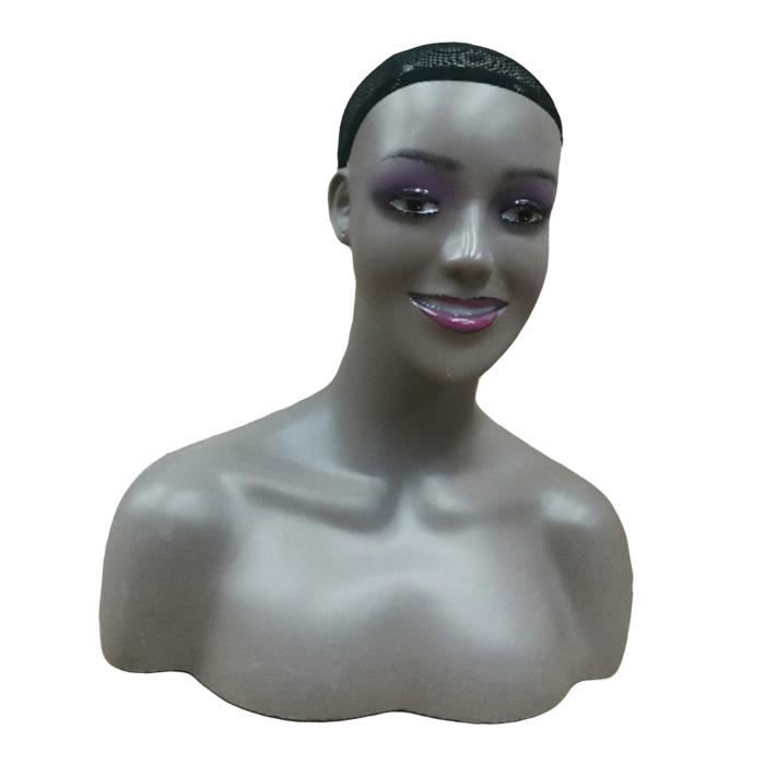 Tête de Mannequin sans épaules, modèle de tête de femme, écharpe de