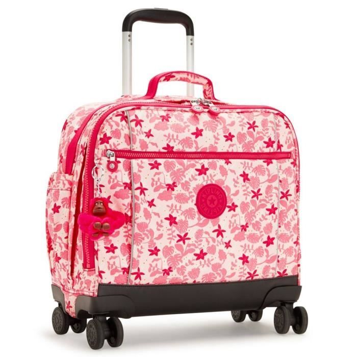 Cartable a roulettes Kipling Storia 41 CM Haut de gamme Pink Leaves Cdiscount Bagagerie Maroquinerie