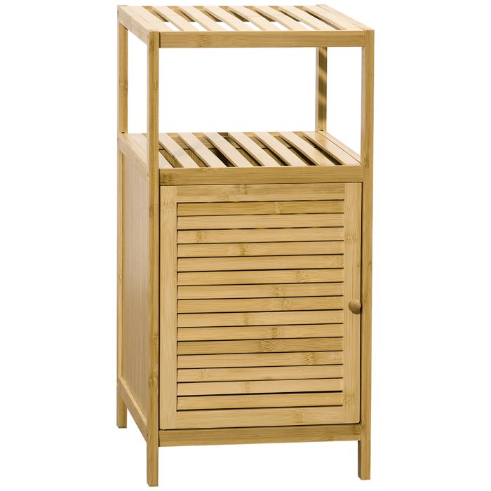 kleankin - Meuble de rangement pour salle de bain - Bambou - 33x36.5x67cm - Bois naturel