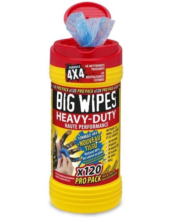 Bigwipes Boîtes de 120 Lingettes Heavy-Duty Big Wipes 4x4