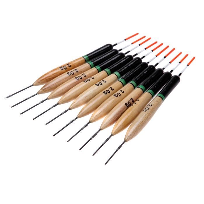 10 Pièces Flotteurs De Pêche Bobber Bâton Flotteur Liège Bois De Balsa