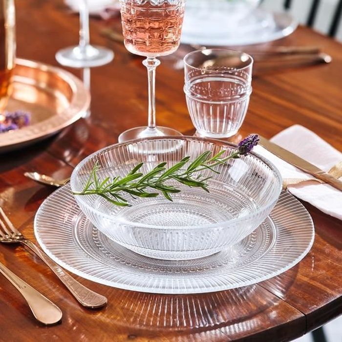 Lot De 6 Assiettes Creuses Luminarc Cosmos - 14 Cm De Diamètre, 3 Cm De Hauteur - Vaisselle Résistante Et Pratique