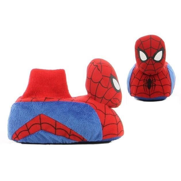 Marvel Spiderman BD Chaussons Pantoufle Chaussons en peluche enfants rouge 18-28 