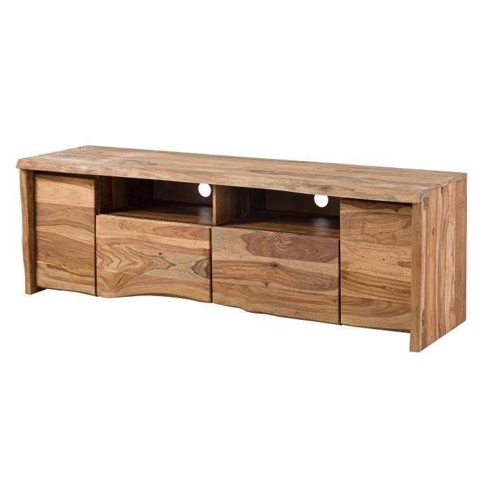 PURE SHEESHAM N° 222 Meuble TV en bois de sheesham - laqué-sablé - naturel 178x48x58