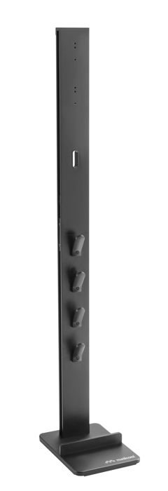 Meliconi Cleaning Tower Support de Sol pour aspirateur Dyson avec 8 Accessoires, Cache Les câbles, Noir - 655271