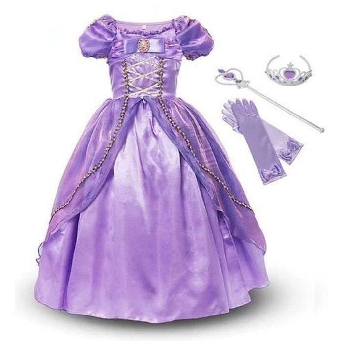 Déguisement Princesse Rapunzel FINDPITAYA - Enfant Fille - Violet