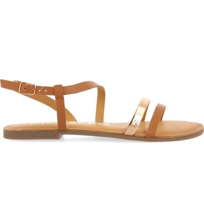 GIOSEPPO Barefoot Sandales Cuir Métallisé Danvers - Flexibles Et Confortables Pour Premiers Pas