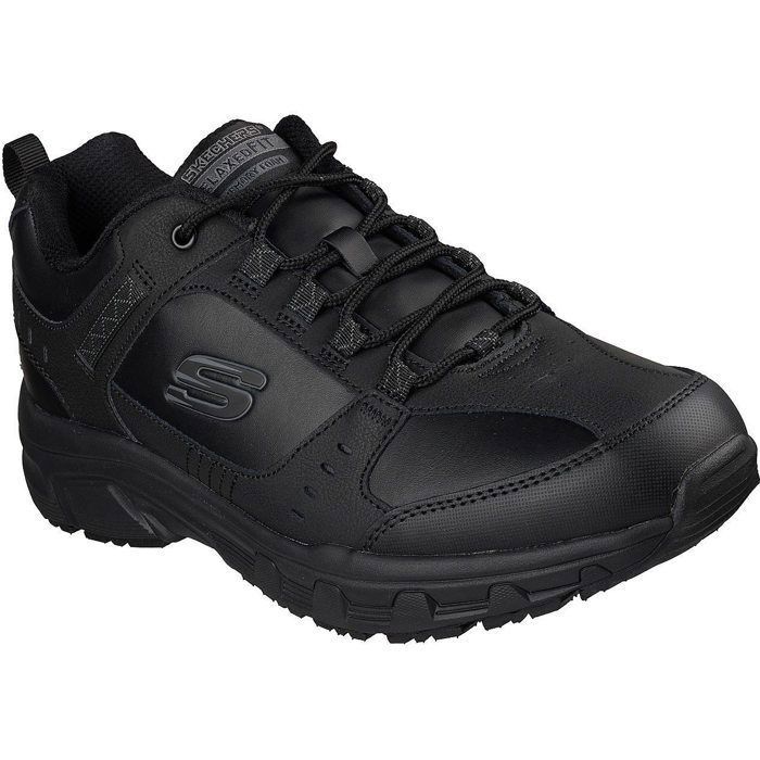 Skechers Skechers 51896-BBK Homme — Sneakers tige synthétique noir lacets talon plat