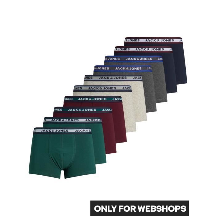 jack & jones Boxers Jack & Jones Jacsolid Trunks 10 Packs - gris - XL