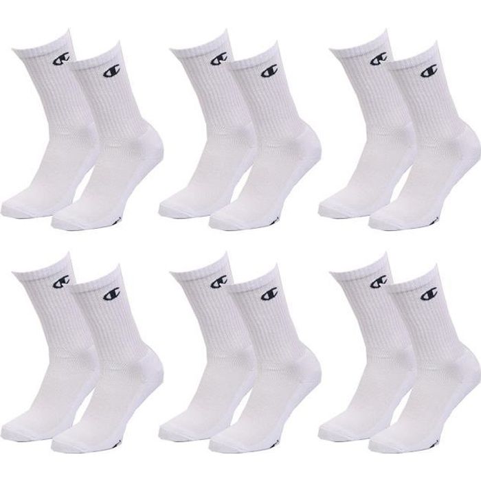 Chaussettes homme CHAMPION SPORT -Assortiment modèles photos selon  arrivages- - Pack de 6 paires Blanches TENNIS CHAMPION Pack de 6 paires  blanches tennis champion - Cdiscount Prêt-à-Porter