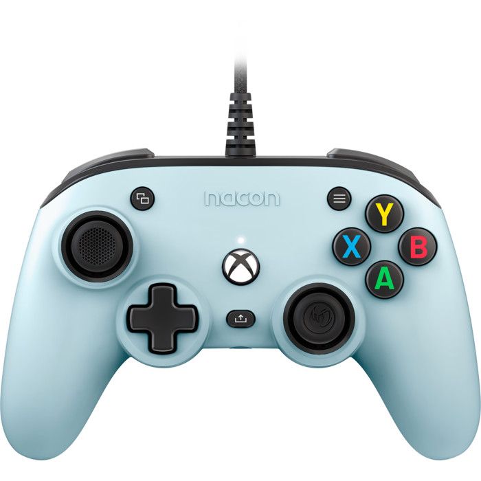 Manette de jeu - Nacon - Pro Compact - Bleu pastel - Compatible Xbox et PC - Câble 3 m