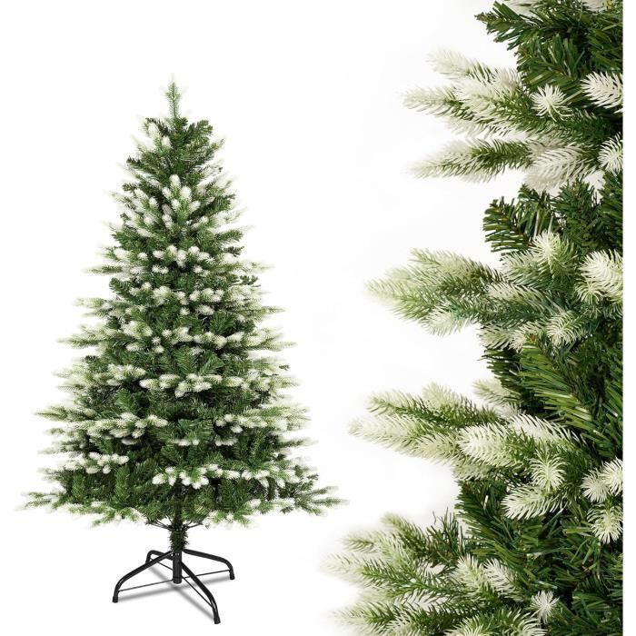NAIZY Sapin de Noël artificiel 210 cm avec support en métal Sapin de