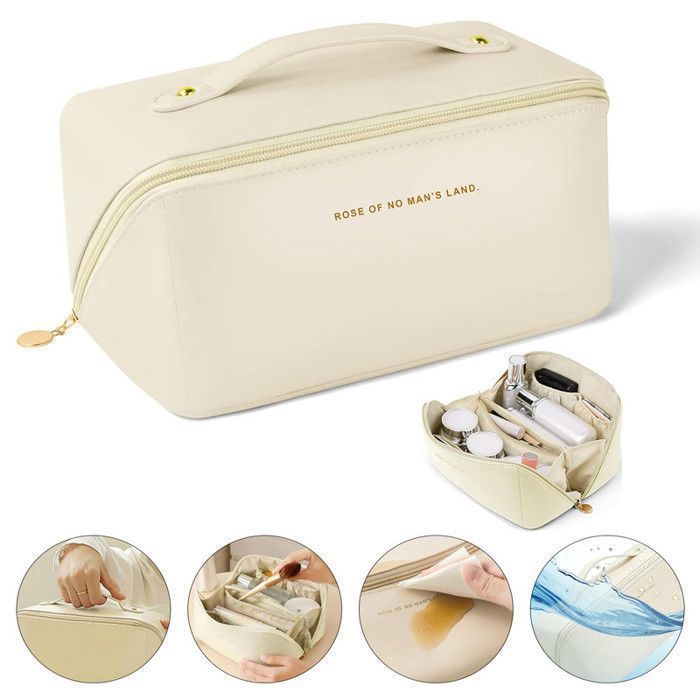 Trousse à Maquillage Femme Grande Capacité Trousse de Toilette Voyage  Portable Cuir PU Sac Cosmétique Étanche Sac de Rangement Voyag - Cdiscount  Bagagerie - Maroquinerie