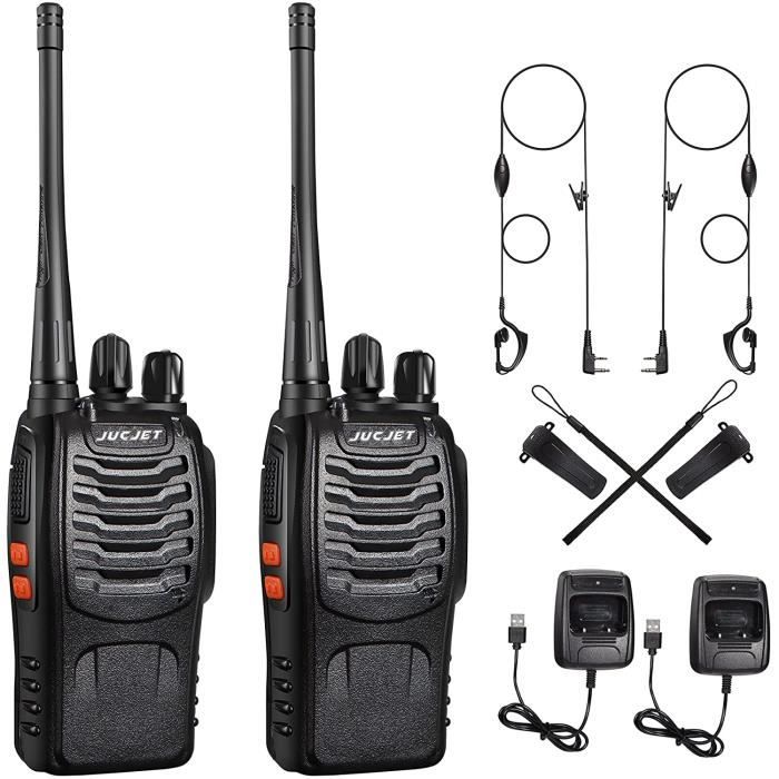 JUCJET UV-10 Talkie Walkie Longue Portée, Radio Portable Rechargeable JUCJET UV-10 Talkie Walkie Longue Portée, Radio Portable Rechargeable