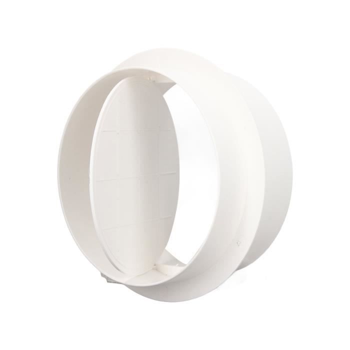 Clapet Anti-Retour D'Air En PVC Pour Hotte Cuisine Et Ventilation Salle De Bain - Diamètre 150 Mm Blanc