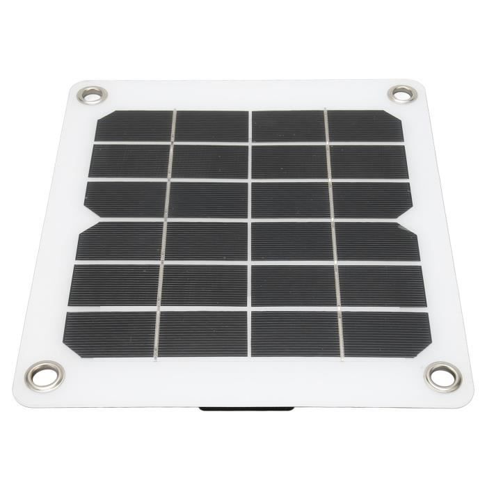 Panneau Solaire Portable 20W 5V Avec Ventilateur - Cellules Monocristallines USB Pour Voiture Et Extérieur