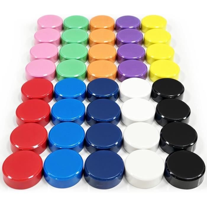 Aimant Puissant Aimant Frigo, Lot de 30 Aimants Tableau Magnétique