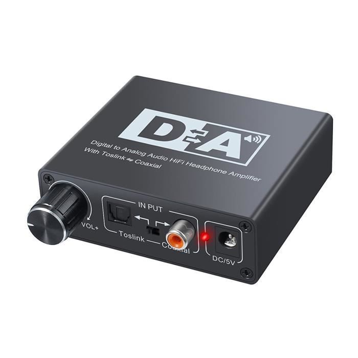 Convertisseur numeriqueanalogique DAC avec Controle du volume Optique bidirectionnelle Toslink