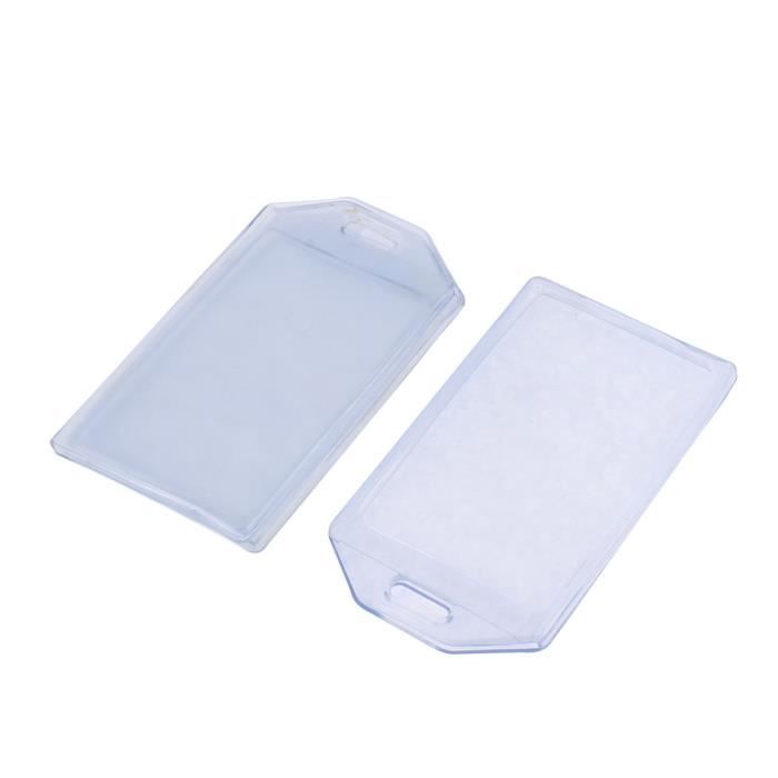 Plastique transparent Badge ID Porte 4 Tailles vertical ou horizontal ~ Vous Choisissez Taille Du Lot