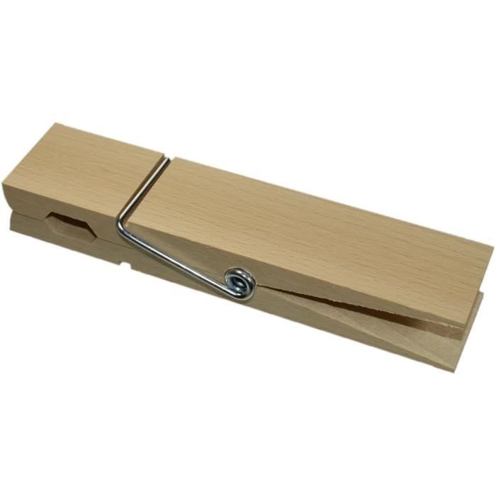 Pince à Linge Géante Porte-Serviettes, Grandes Pinces à Linge En Bois Pour Salle De Bain, Grandes Pinces à Linge En Bois Durables Avec Ressort, épingles à Linge Robustes En Bois Pour Salon