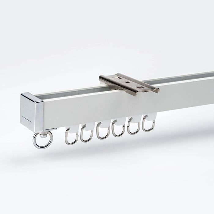 Rail Pour Rideaux Flexline GARDINIA - 350 Cm, Blanc, Montage Adhésif Sans Perçage
