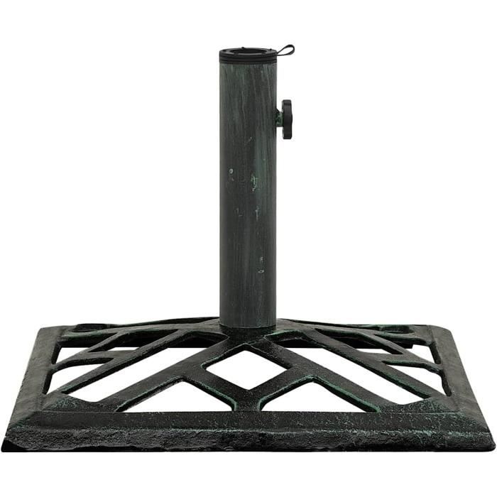 VIDAXL Socle De Parasol Noir 44x44x32 Cm Fonte Pas Cher