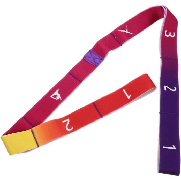 Lot De 2 Sangles De Yoga Élastiques Réutilisables - 182 Cm, Noir, Pour Étirements, Renforcement, Fitness