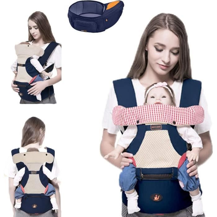 Porte Bébé Ergonomique Baby Carrier avec Siège à Hanche Multiposition 6 en  1 Porte bébé Ventral Pur Coton pour Bébé[S317] - Cdiscount Puériculture &  Eveil bébé