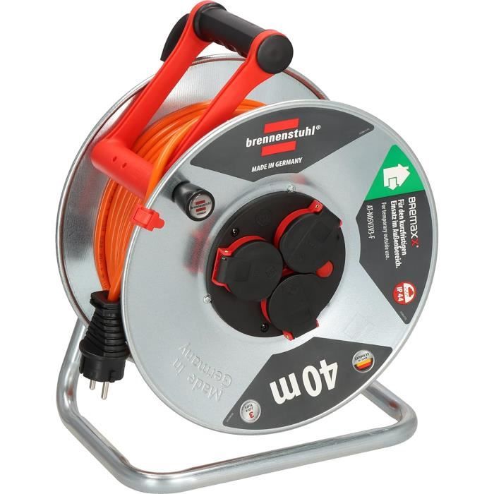Enrouleur De Câble ProfessionalLINE SteelCore Avec Flasques En Acier Galvanise Brennenstuhl 9192251100 3281852511013