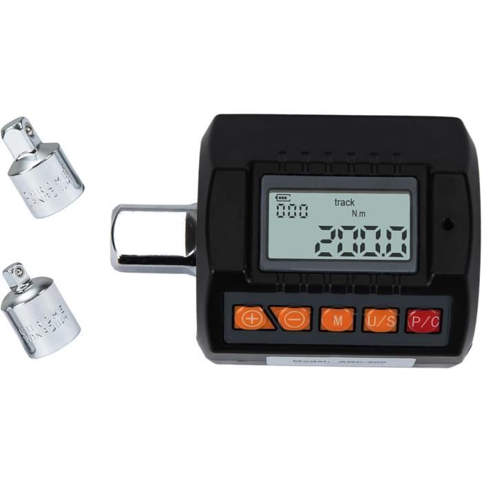 Beslands Adaptateur De Couple Numérique 1/2" Clé Dynamométrique 10.2-340Nm - Alarme Acousto-optique Et Modes Multiples