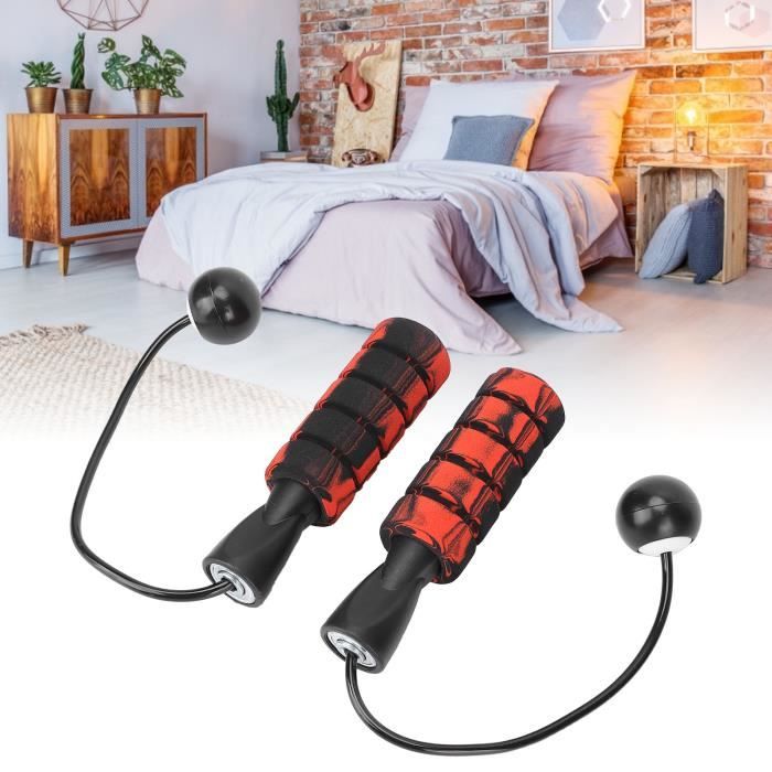 Corde à Sauter Lestée Sans Fil - Fitness, Cardio, Roulements à Billes, Longueur Réglable