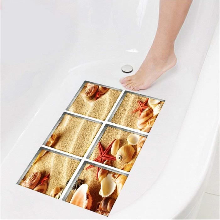 10 Autocollants Antidérapants Baignoire Motif Animaux Marins - Adhésifs Salle De Bain Enfants - SHIQUAN
