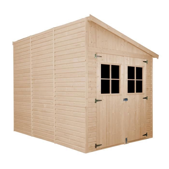 Abri de Jardin en Bois 6,02 m2 - TIMBELA M339A+M339G - AVEC LES PLANCHERS IMPR&Eacute;GN&Eacute;
