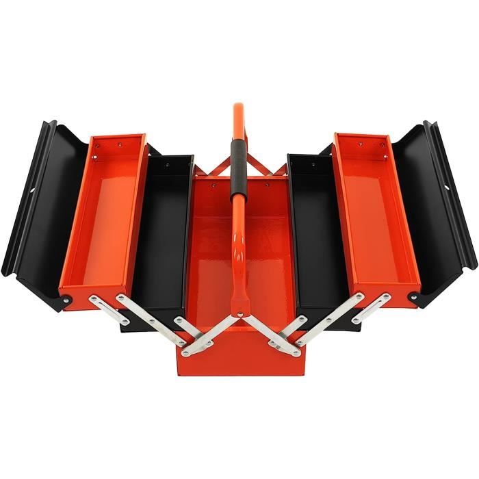 Boîte À Outils Portable Pliante En Métal À 3 Couches Boîte De Rangement ...