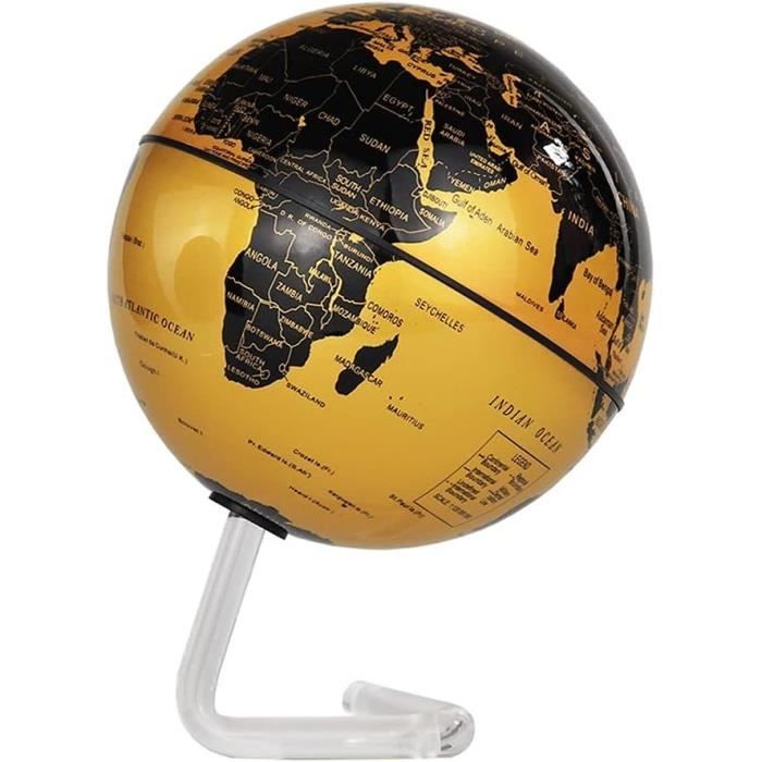 Globe Terrestre Décoratif ANTÉVIA – 13 Cm De Diamètre, Pied En Manguier, Rapporteur Métal Effet Bronze - 7